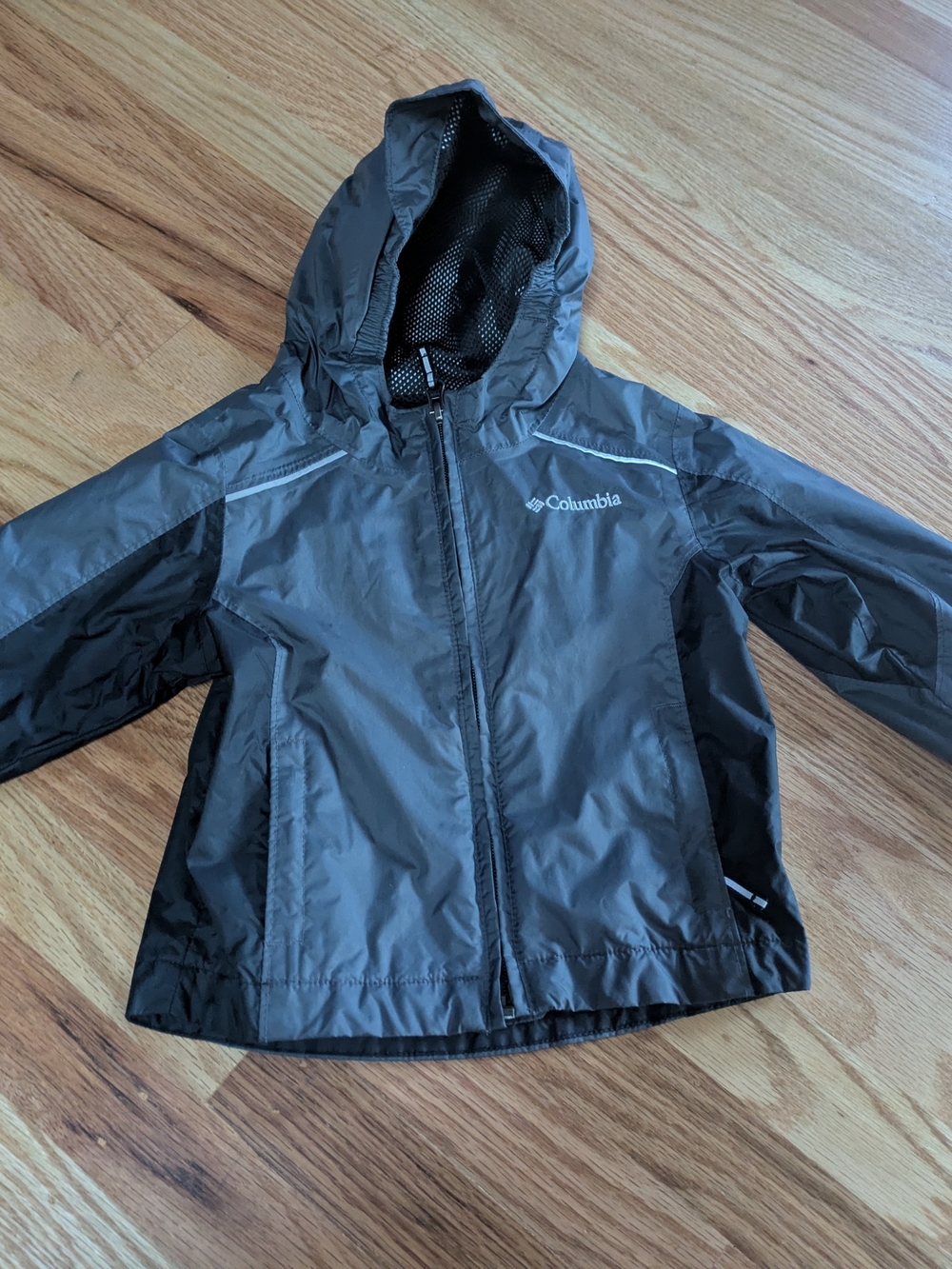 Columbia Kids' Gray Hooded Rain Jacket 2T